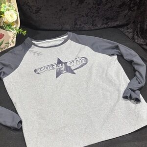 SHEIN Light Gray Polyester Top